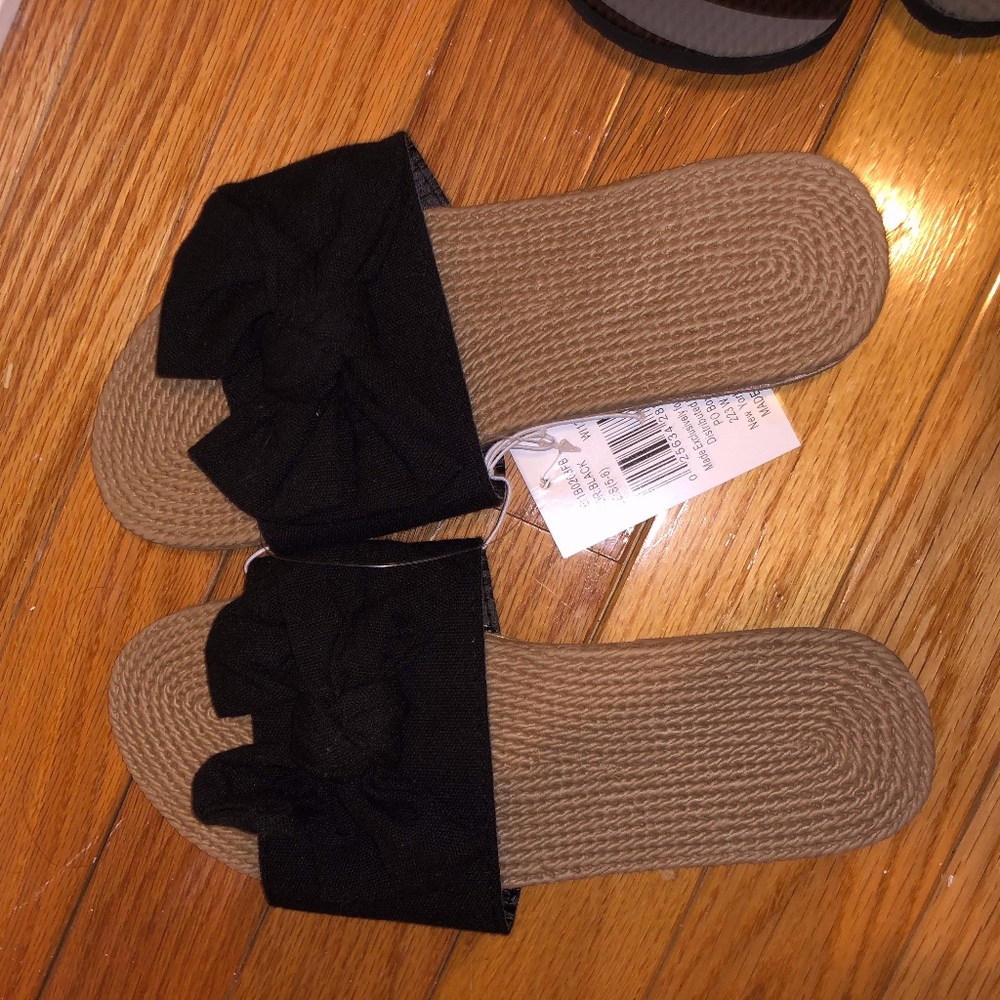 BLACK KNOTTED BOW ESPADRILLE